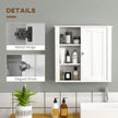 White wall bathroom cabinet with side shelves – image 7