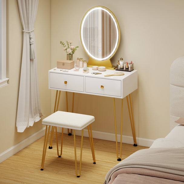 LED mirror dressing table set – image 2