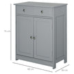 Grey 2-drawer bathroom cabinet – image 3