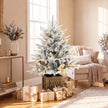 90 cm pre-lit flocked tabletop tree – image 9