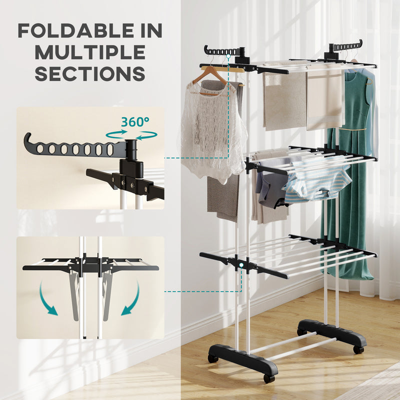 Folding clothes drying rack – image 6