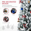 7ft pre-lit decorated flocked Christmas tree – image 5