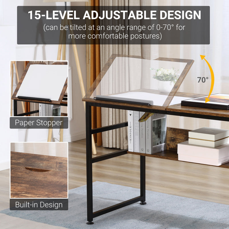 Drafting table with tilting top – image 4