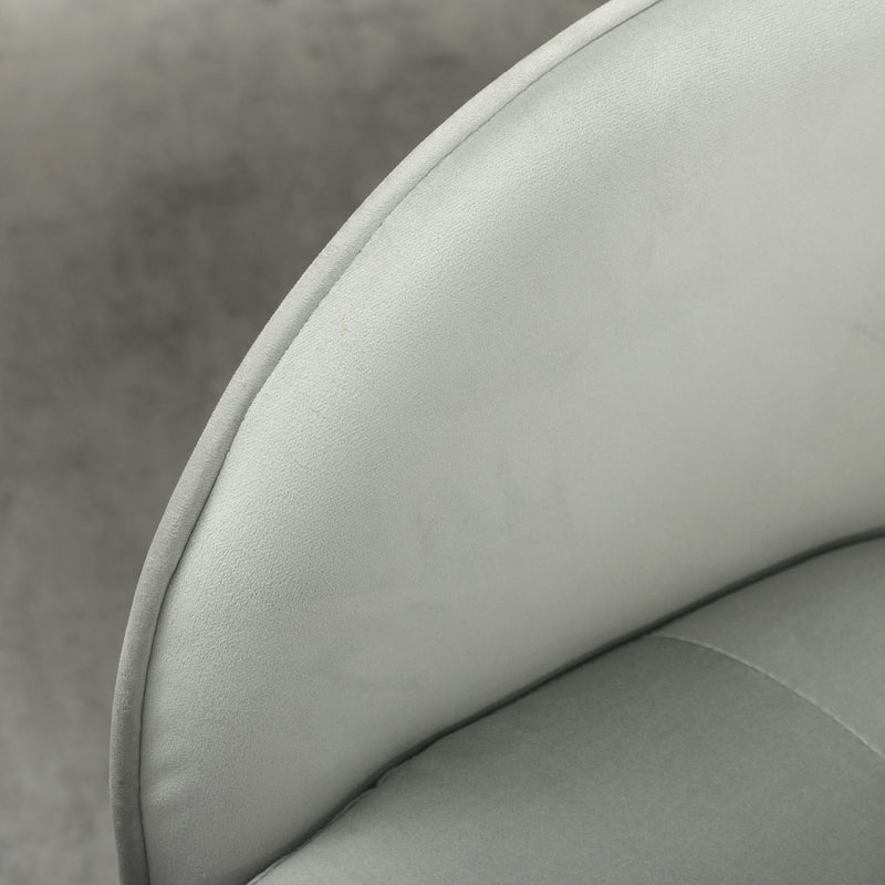 HOMCOM 46-56 cm Velvet-feel Office Chair - Grey – view 9