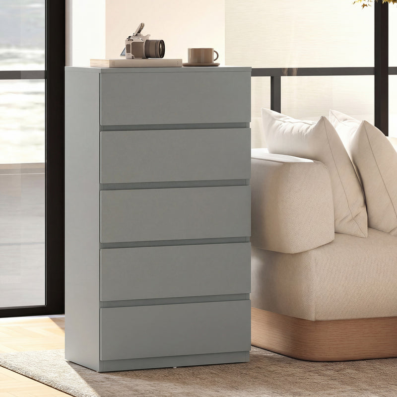 HOMCOM Chest of Drawers, 5-Drawer Storage Cabinets, Modern Dresser, Storage Drawer Unit for Bedroom – view 8