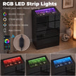 Gloss chest of drawers with LED – image 5
