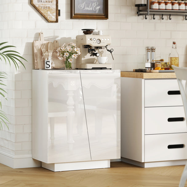 White gloss storage cabinet – image 2