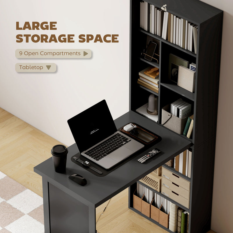 Fold-out desk with chalkboard – black – image 5
