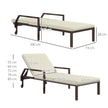 Rattan sun lounger with wheels – image 3