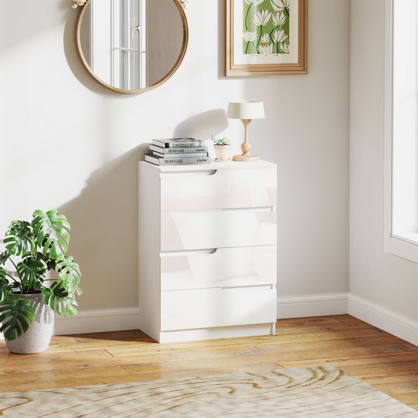 High gloss 4-drawer chest – image 2