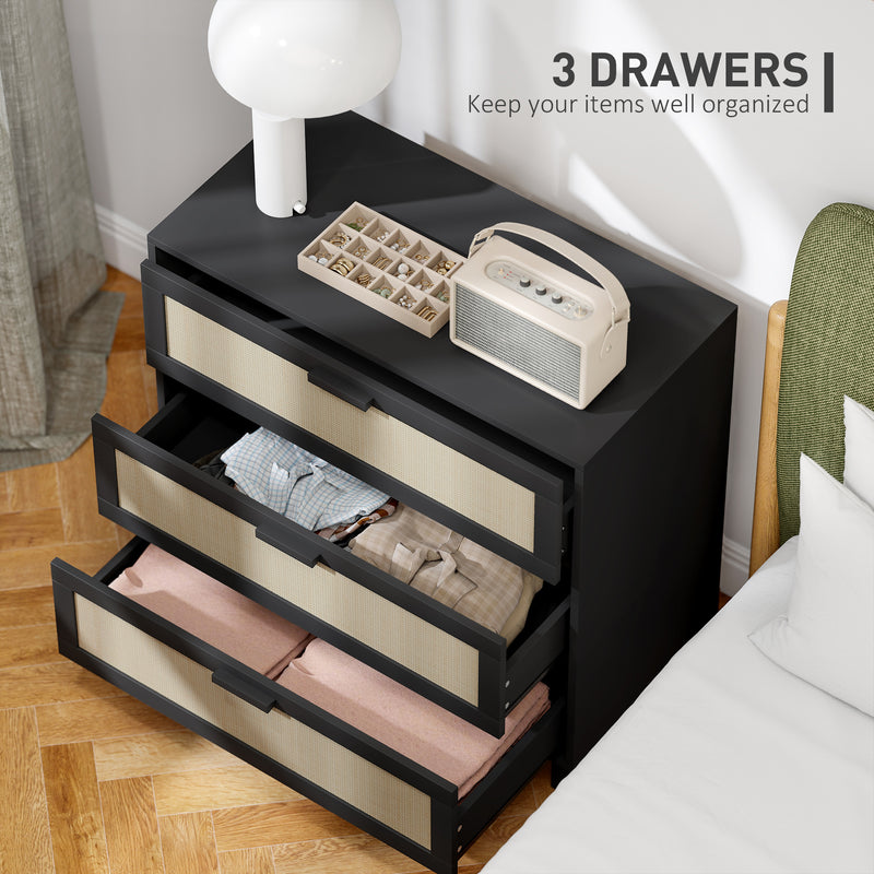 Rattan 3-drawer chest – image 5