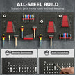 38-Piece Wall-Mounted Tool Pegboard Set with 4 Panels – Black/Red – image 4 of 9