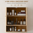Bathroom wall cabinet in oak & white – image 4