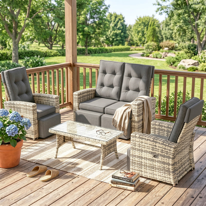 4-piece rattan sofa set – image 9