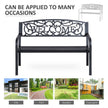 Contoured steel garden bench – image 6