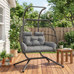 Double rattan hanging egg chair – image 2