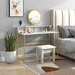 105 cm white and gold dressing table – image 2