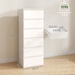 HOMCOM Chest of Drawers High Gloss Finish 6 Drawer Dresser Space Saving Slim Design Handle Free Drawers High-Gloss White – view 3