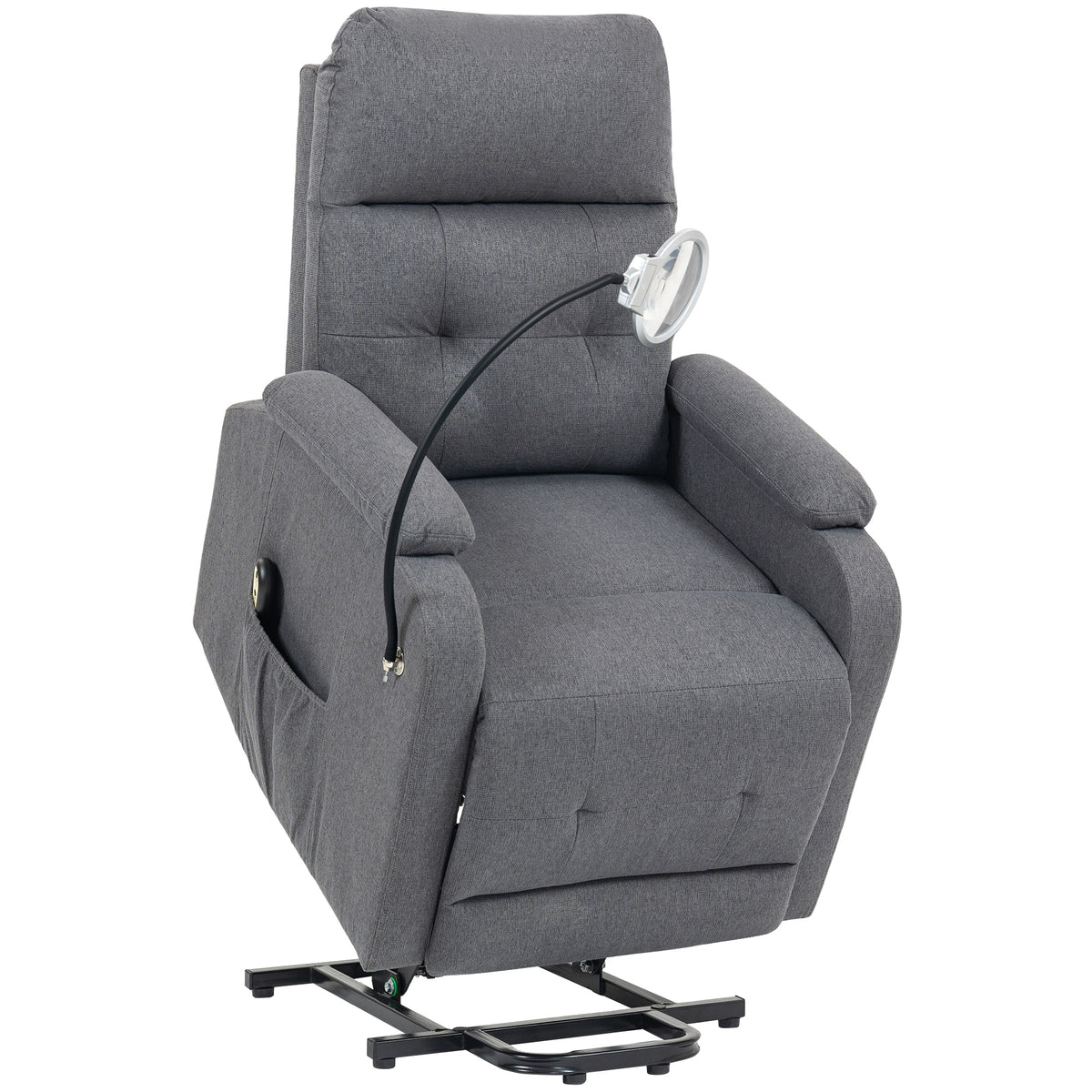 Electric Rise & Recline Armchair with Reading Light – Grey