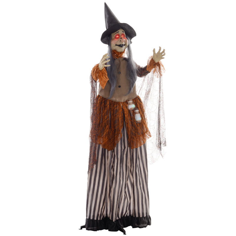 183cm Animated Witch with Glowing Eyes & Potion Bottle – image 2 of 9