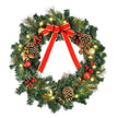 60cm Light-Up Christmas Wreath on a white background
