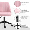 Vinsetto Velvet-Feel Armless Office Chair - Pink – view 7