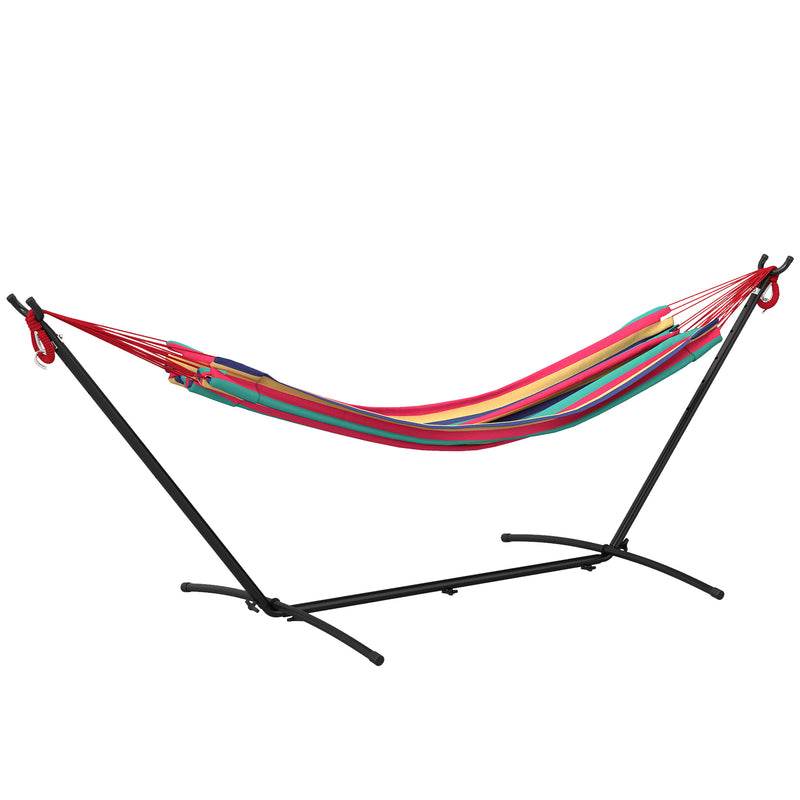 Outsunny 298 x 117cm Hammock with Stand Camping Hammock with Portable Carrying Bag, Adjustable Height, 120kg Load – view 10