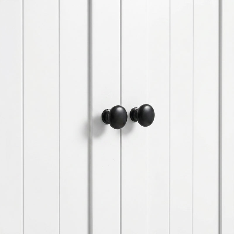 160cm white tall bathroom cabinet – image 10