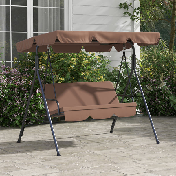 Brown 3-seater swing – image 2