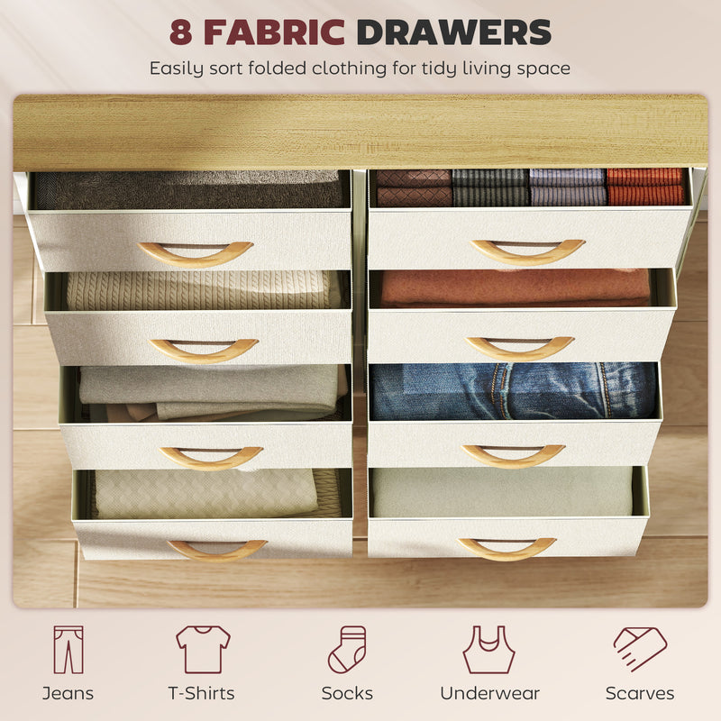 8-drawer fabric chest with side pockets – image 4