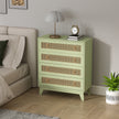 Green rattan 4-drawer chest – image 9