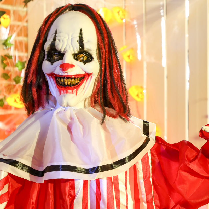 165cm Animated Clown with Glowing Eyes & Sound – image 9 of 9