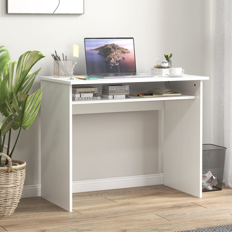 90 cm writing desk in white wood grain – image 10