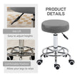 Grey round rolling stool – image 8