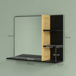 Black bamboo panel bathroom mirror – image 3