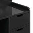 HOMCOM Bedside Table, Small Bedside Cabinet with 2 Drawers and Storage Shelves for Bedroom, Black Wood Effect – view 10