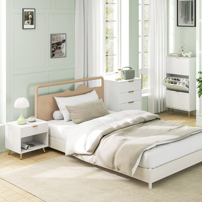 White & gold bedside table – image 8