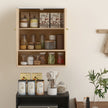 Bathroom wall cabinet in oak & white – image 7
