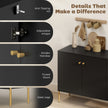 Fluted sideboard cabinet – image 5