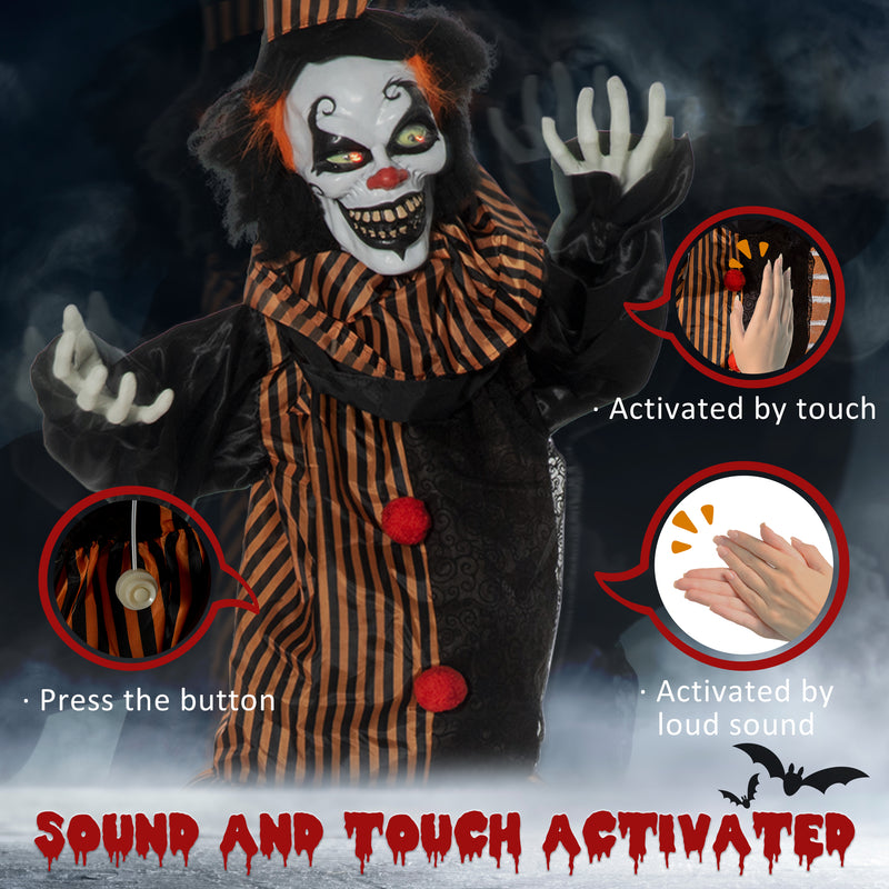 170cm Animated Circus Clown with Glowing Eyes – image 6 of 9