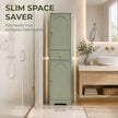 HOMCOM Tall Bathroom Cabinet with Arched Doors - Light Green – view 4