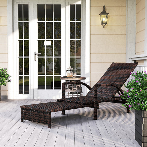 Rattan sun lounger – image 2