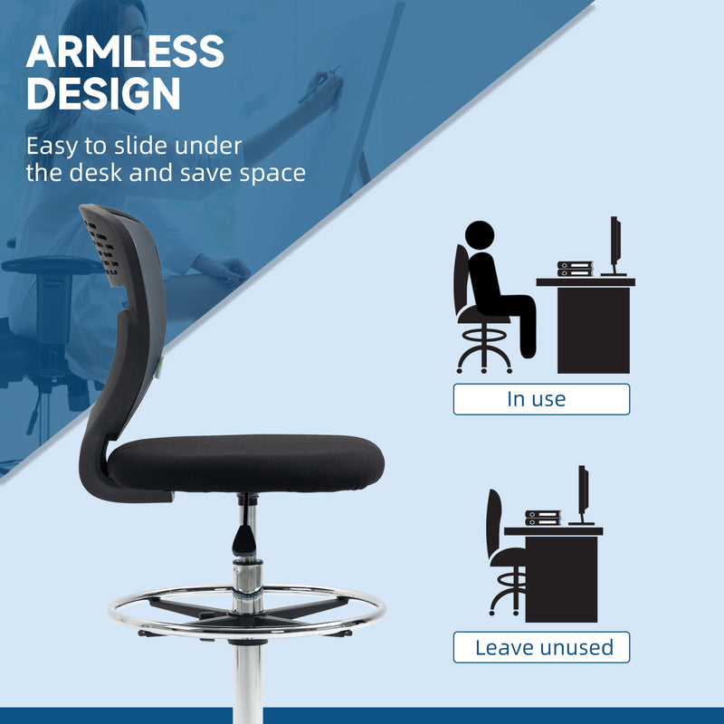 Tall mesh draughtsman chair – image 7