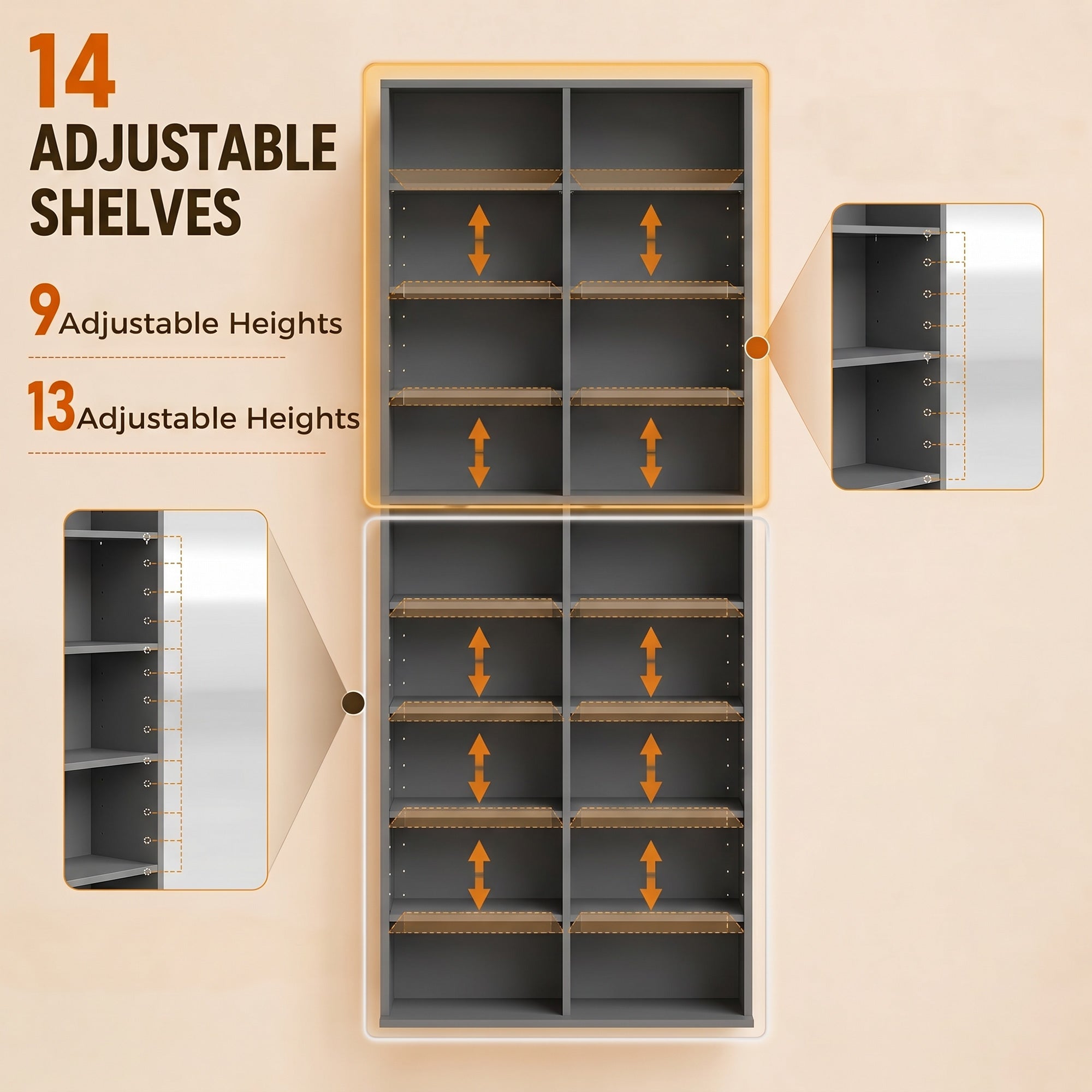 640 CD Storage Tower - Grey