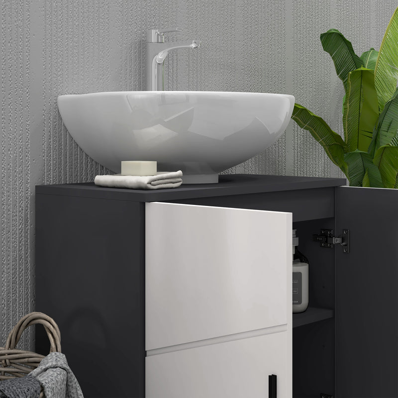 Light grey under sink cabinet – image 8