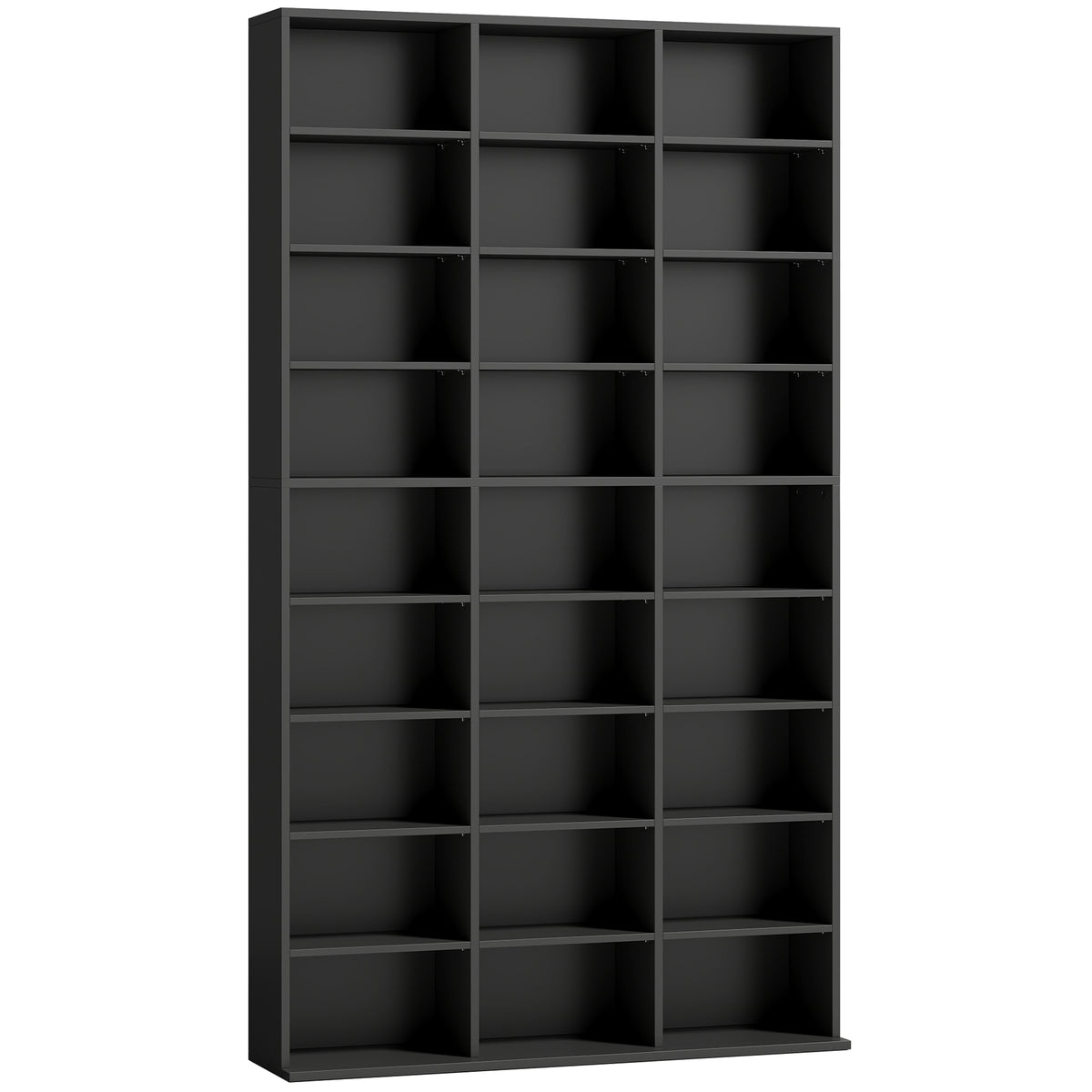 835-CD / 500-DVD Media Storage Unit with Adjustable Shelves – Black