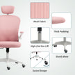 Vinsetto Multi-Adjustable Office Chair, with Lumbar Support, Headrest and Mesh Back - Pink – view 8
