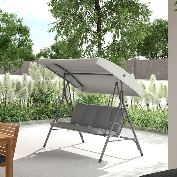 Light grey 3-seater swing – image 2