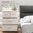 Black & natural 4-drawer fabric chest – image 4