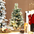 60 cm snowy tabletop tree with pine cones – image 2